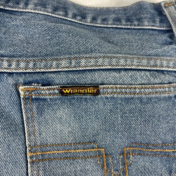 VTG Wrangler Shorts Men's 30* Blue Faded Cut Off Denim Jorts Talon Zipper Tag 32 - Picture 8 of 16